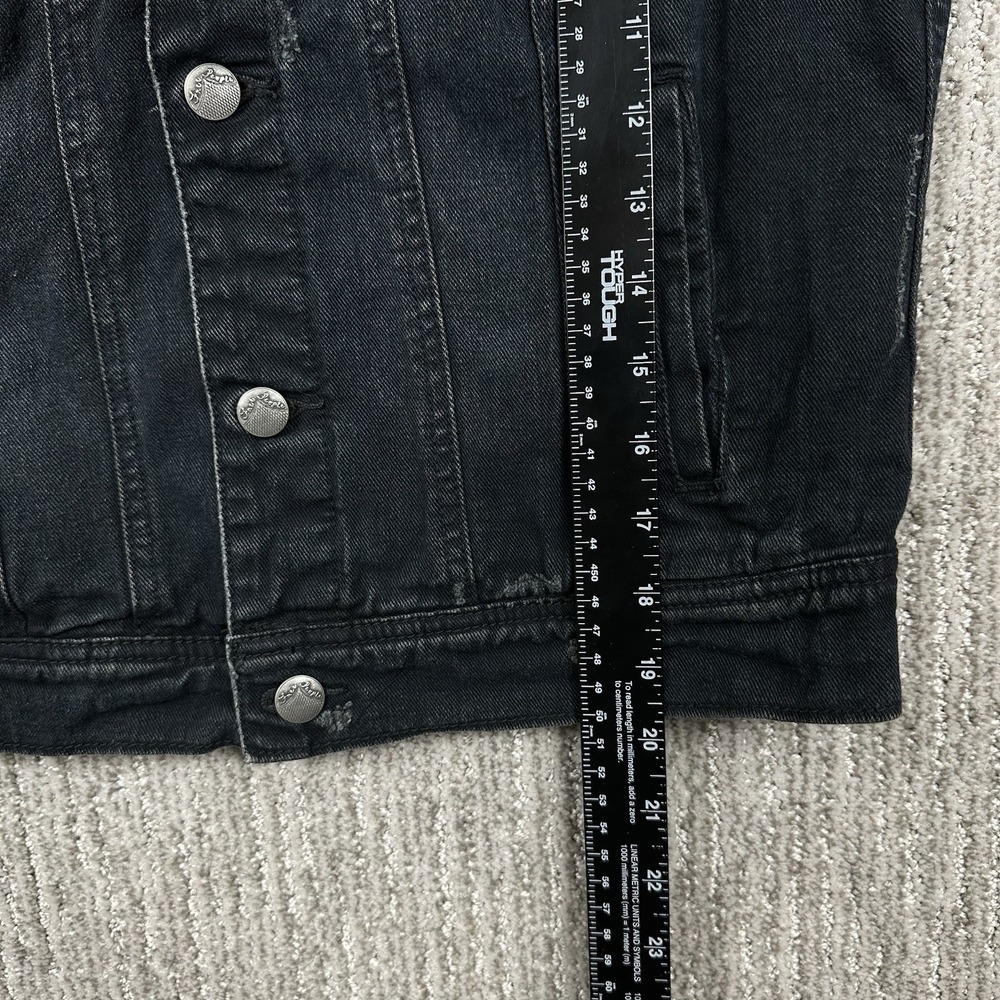Free People Denim Knit Sweater Jacket With Removable Hoodie Women's Size Small - Picture 8 of 10